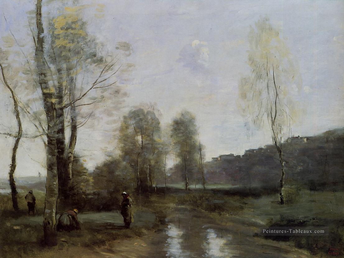 Canal à Picardi plein air romantisme Jean Baptiste Camille Corot Peintures à l'huile